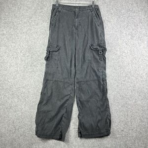 American Eagle Super High Rise Baggy Wide Leg Cargo Pants Womens 2R Parachute*